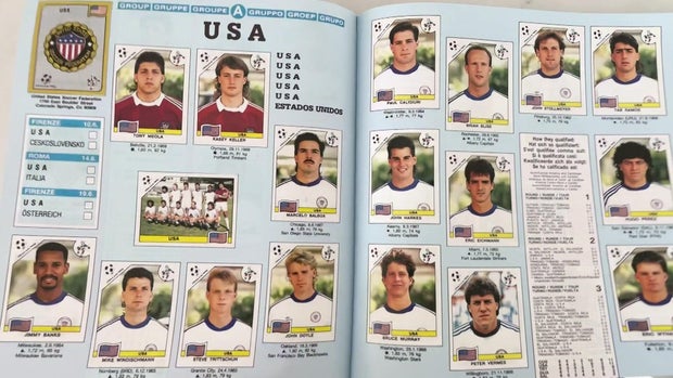 Team USA page in Panini World Cup sticker album