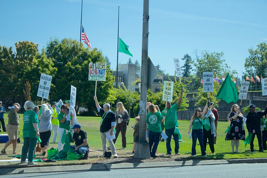 Striking workers