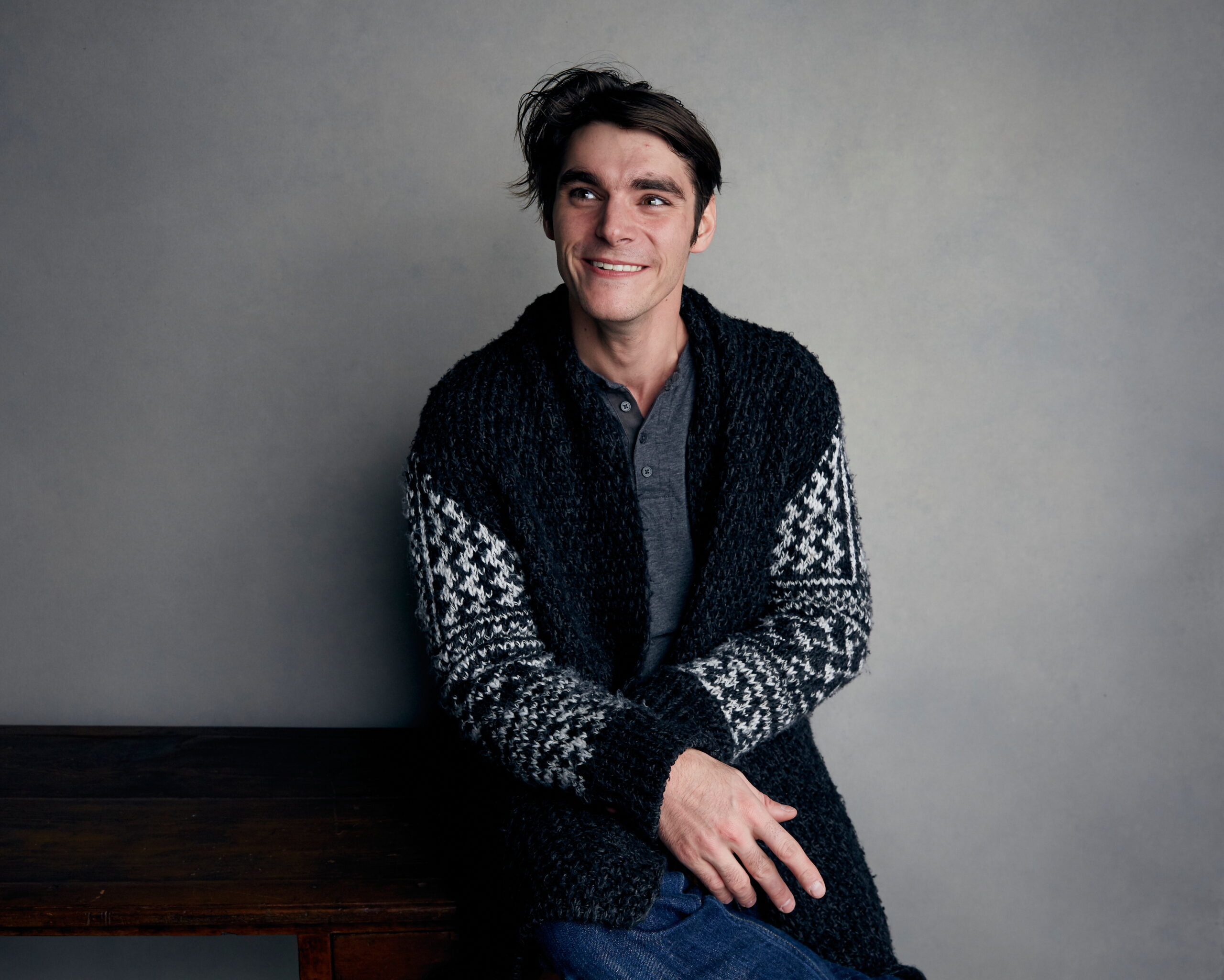 FILE - RJ Mitte poses for a portrait to promote the film, "Time Share", at the Music Lodge during the Sundance Film Festival, Jan. 20, 2018, in Park City, Utah.
