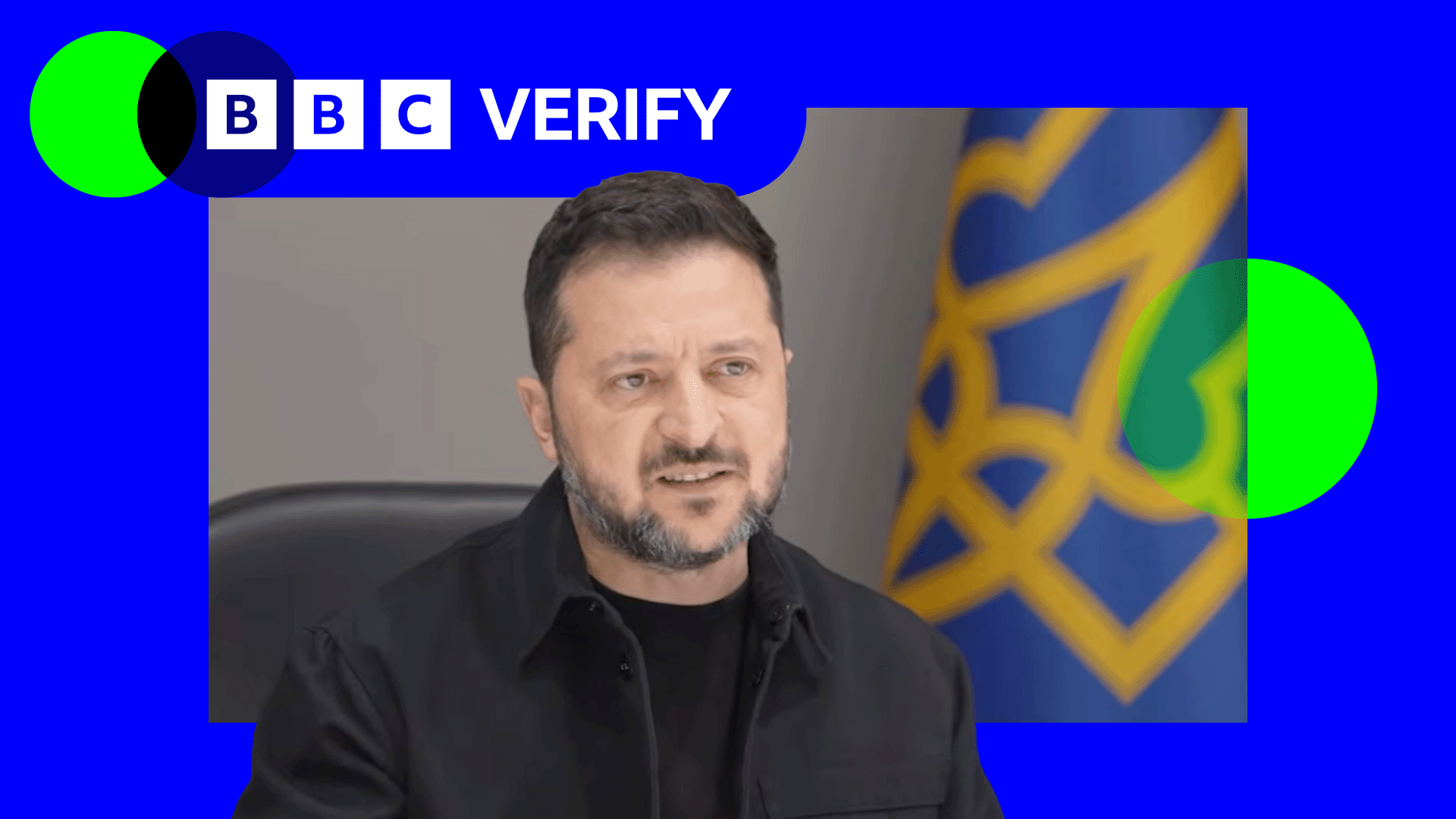 Ukrainian President Volodymyr Zelensky speaking