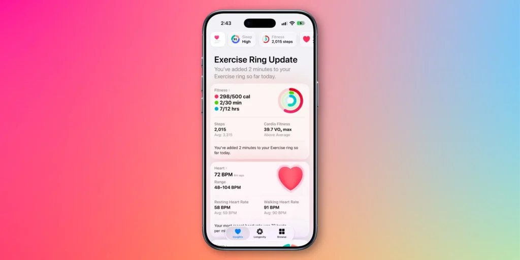 Apple health app ios 27 2